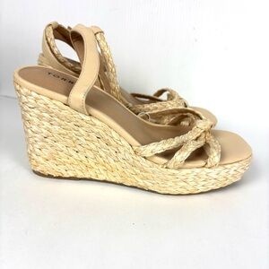 Torrid Strappy Rafia Platform Wedge Size 9.5